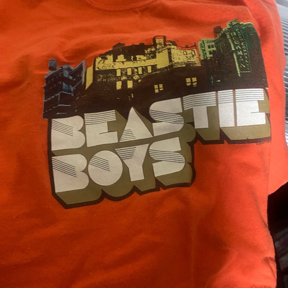 Beastie Boys Graphic Tee - Orange Short Sleeve Medium Top